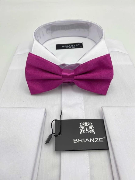Brianze Açık Mor Düz Renk Saten Papyon ürün görseli 1
