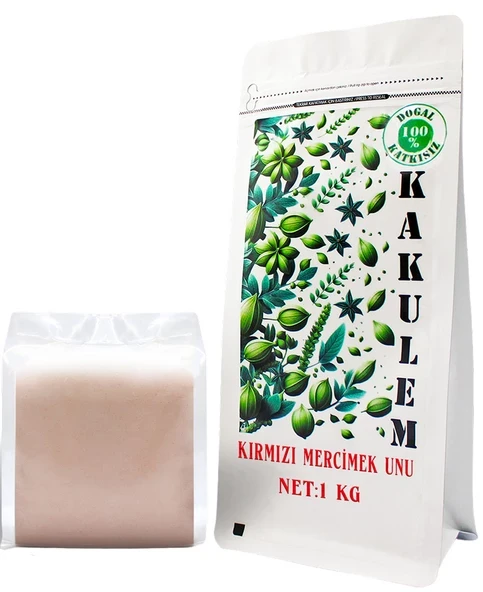 KAKULEM GLUTENSİZ SERTİFİKALI Kırmızı Mercimek Unu 1 KG ürün görseli 1