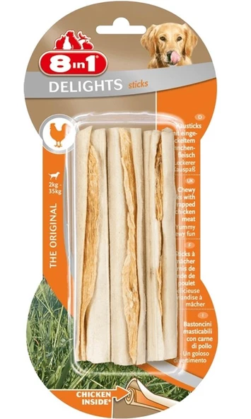 8in1 Delights Sticks Tavuk Eti Dolgulu Ödül Kemiği 75 gr ürün görseli 1
