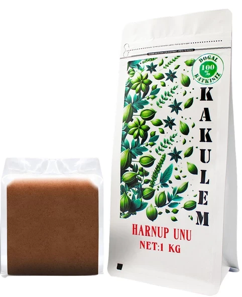KAKULEM GLUTENSİZ SERTİFİKALI Keçiboynuzu Tozu Unu Harnup 1 KG ürün görseli 1