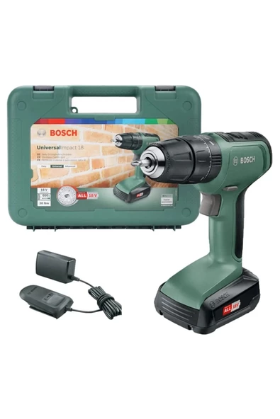 Bosch Universalımpact 18v - 1.5 Amper Tek Akülü Darbeli Matkap ürün görseli 1