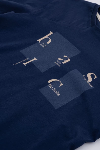User Lacivert Pamuklu Erkek Tshirt - Resim 3