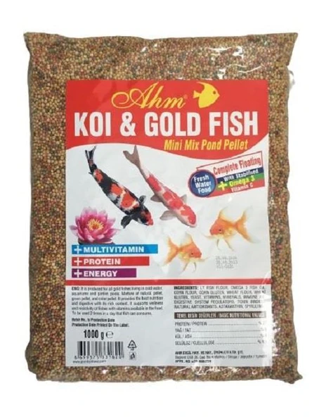AHM Koi ve Japon Mini Mix Yem 1 Kg ürün görseli 1