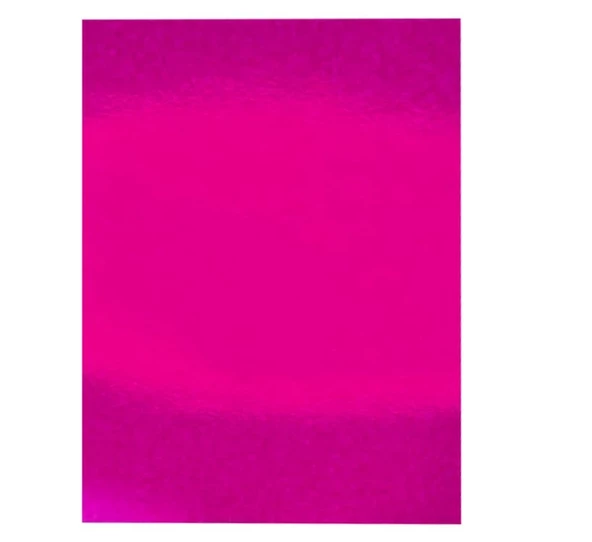 Aynalı Metalik Metalize Fon Kartonu Pembe 50x70cm 1 Adet (Tek Renk) ürün görseli 1