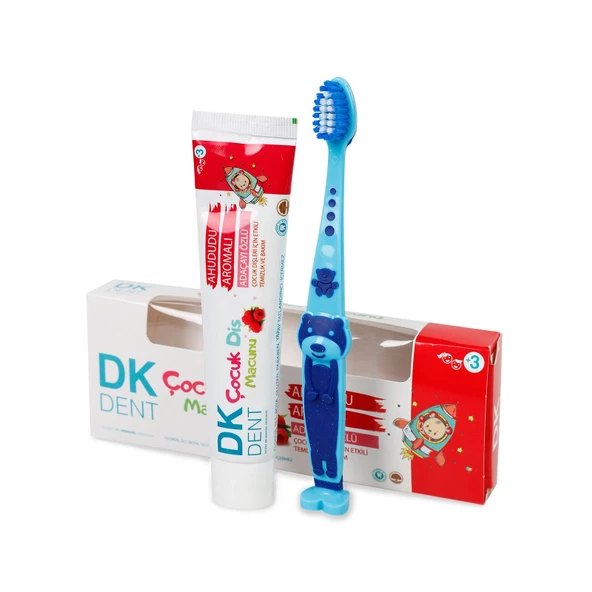 DK DENT DİŞ MACUNU ÇOCUK AHUDUDU 50ML+FIRÇA HEDİYELİ ürün görseli 1