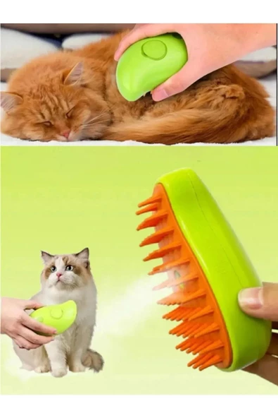 TİNEKE Buharlı Kedi & Köpek Yıkama Fırçası Tarağı Yumuşak Silikon ürün görseli 1