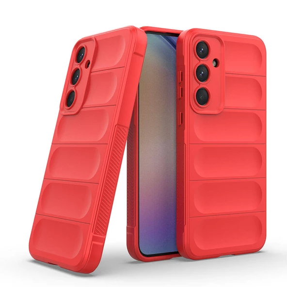 Samsung Galaxy A35 Kılıf Esnek TPU Oyuklu Arka Yüzey Tasarımlı Etnik Silikon Kapak ürün görseli 1