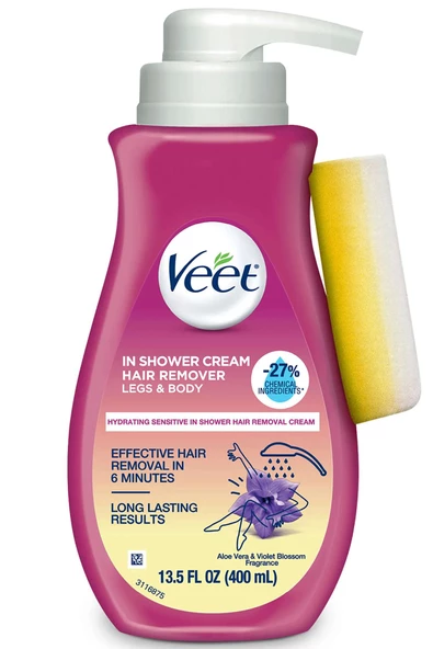 Veet Duşta Bacak ve Vücut Bölgesi Tüy Dökücü Krem 400ML ürün görseli 1