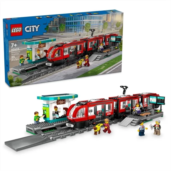 60423 Lego City Şehir Merkezi Tramvay İstasyonu 811 parça +7 yaş ürün görseli 1