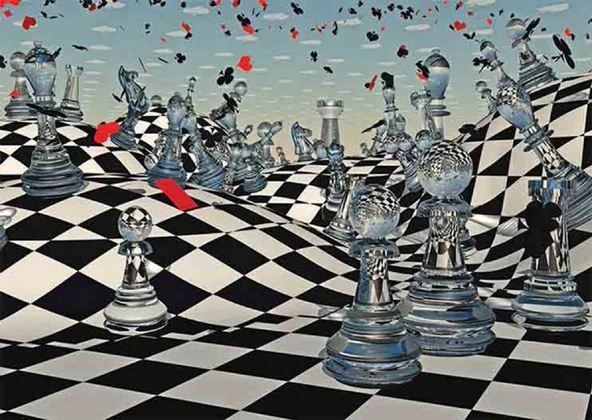 Gold Puzzle 1000 Parça Satranç Puzzle ürün görseli 1