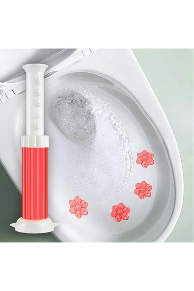 Wc Tuvalet Temizleme Jeli Klozet Jel Blok Koku Giderici Desenli Klozet Jeli Kırmızı 1 Adet ürün görseli 1