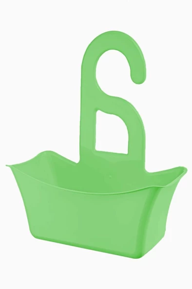 Plastik Askı Duş Sabunluk Lif Kabı Banyo Sepeti Düzenleyici Organizer Yeşil ürün görseli 1
