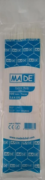 MADE KABLO BAĞI 3,6X370 mm BEYAZ 100 LÜ ürün görseli 1