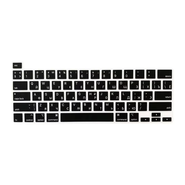 MacBook Pro Klavye Koruyucu Rusça US Enter İnce Silikon Touch Bar 13 M1-M2 ve 16 inç Uyumlu ürün görseli 1