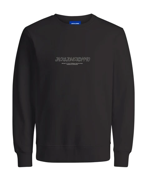 JACK JONES Yazılı Bisiklet Yaka Sweatshirt 12266942 ürün görseli 1