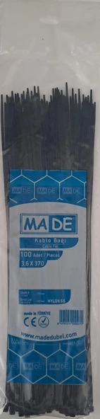 MADE KABLO BAĞI 3,6X370 mm SİYAH 100 LÜ ürün görseli 1