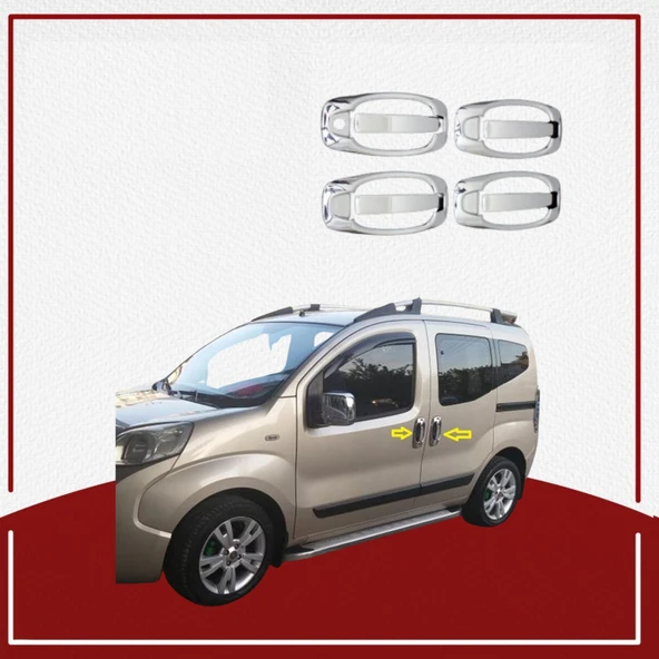 UNC Fiat Fiorino Kapı Kolu + Çerçeve 2008- Paslanmaz Çelik ürün görseli 1