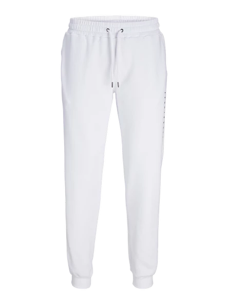 JACK JONES Beyaz Renk Paçası Ribanalı Erkek Eşofman Altı 12248838 ürün görseli 1