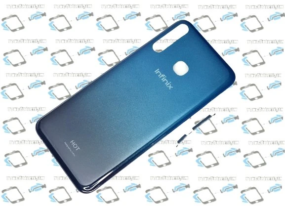 İnfinix Hot 8 KASA Arka Pil Batarya Kapağı SİYAH MAVİ ürün görseli 1