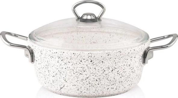 Taç Granit Döküm Derin Tencere 28 cm Beyaz - TAC-3427 ürün görseli 1