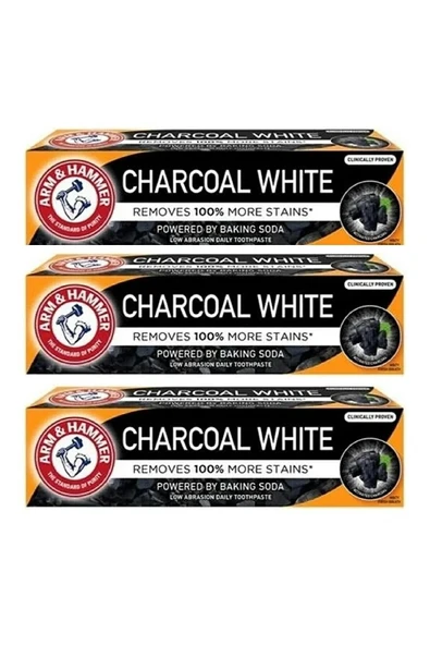 Arm & Hammer Kömür Beyaz Charcoal White Diş Macunu 75 Ml X 3 Adet ürün görseli 1