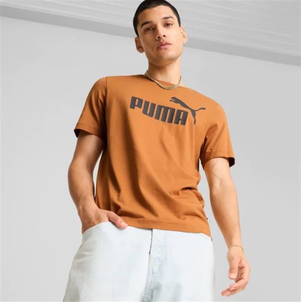 Puma Ess Logo Tee Erkek kahverengi Tişört - 586667 28 ürün görseli 1