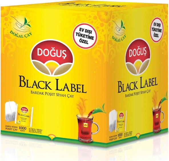 Doğuş Black Label 2 gr 1000'li Bardak Poşet Çay ürün görseli 1