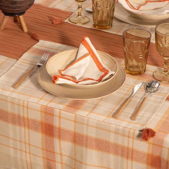 The Mia Ekose Amerikan Servis 45 x 30 Cm - 4 Lü Set TXT0262 ürün görseli 1
