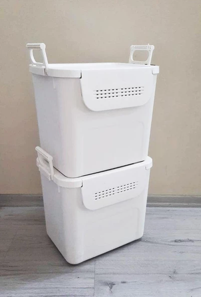 Geseus Motek  Mybox 2x30 Litre Kulplu Çok Amaçlı Organizer Saklama Kutusu-MT-35 ürün görseli 1