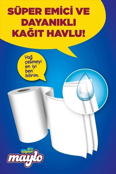 Maylo 3 Katlı Kağıt Havlu 4 x 12'li - Resim 3