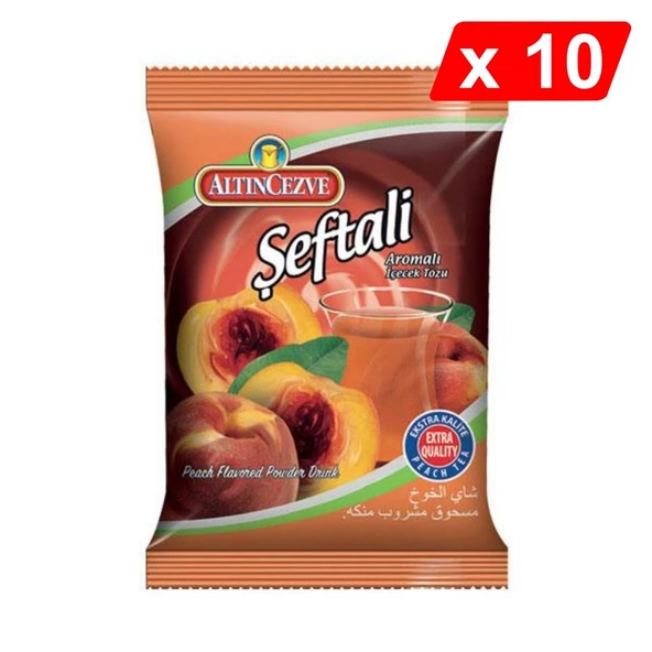 Altıncezve Şeftali Aromalı İçecek Tozu 250 Gr - 10lu PAKET ürün görseli 1