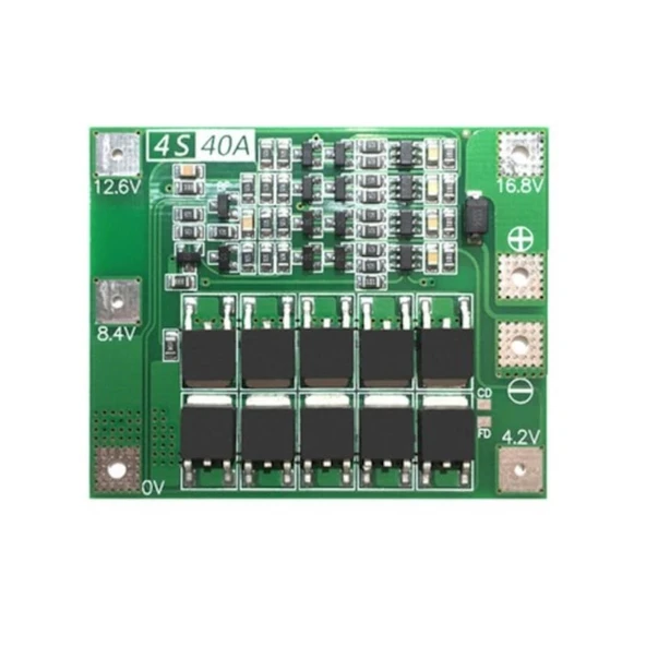4S 40A 14.8V Enhanced Versiyon Lityum Batarya BMS Koruma Kartı ürün görseli 1