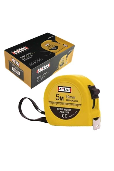 Attlas ASM 519 Şerit Metre 5x19 mm - 12 adet ürün görseli 1
