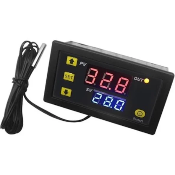 220V AC Dijital sıcaklık kontrol cihazı LED Ekran Termostat W3230 ürün görseli 1