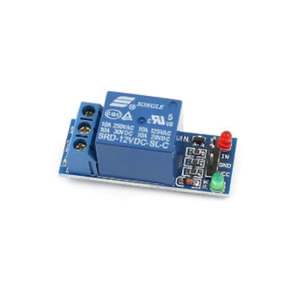 12V 1 Kanal Röle Kartı (Geliştirme Kartlarıyla Uyumlu) Arduino ürün görseli 1