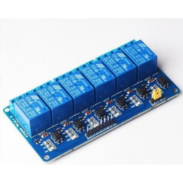 12V 6 Kanal Röle Kartı (Geliştirme Kartlarıyla Uyumlu) Arduino ürün görseli 1