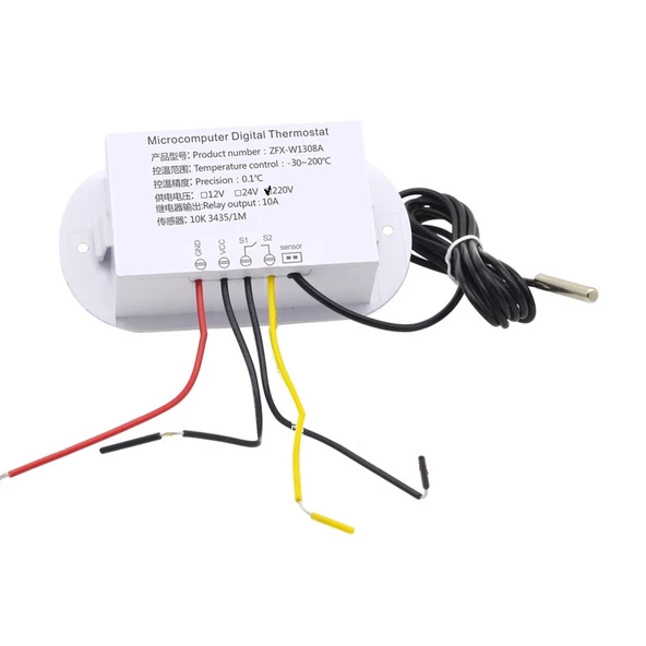 Yate10 W1308A 220V 10A -30+200C Termostat - Resim 2