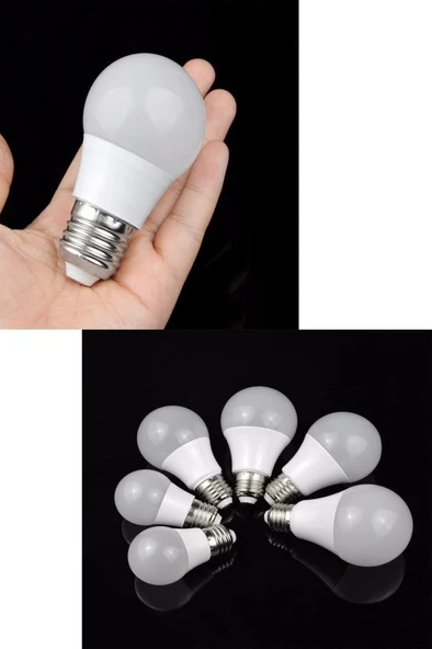 Şahnet 6W E27 Mini Top Ampul 3000K Sarı Işık - Resim 2