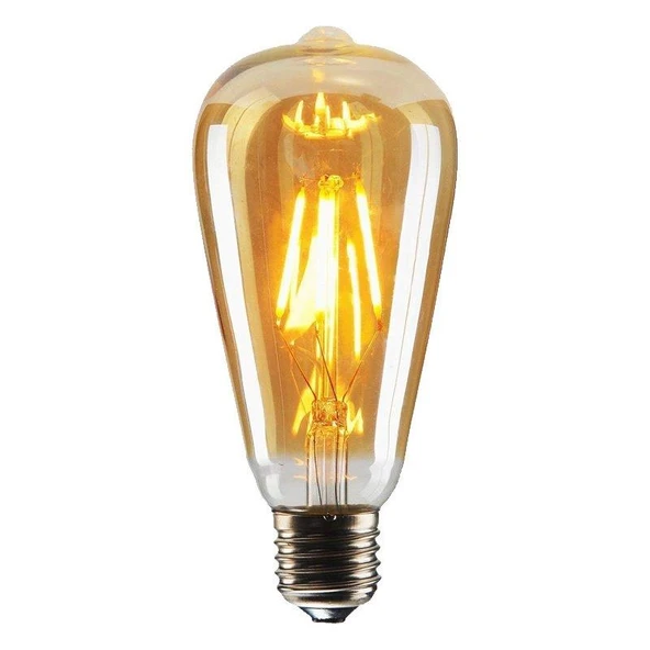 Şahnet 4W Dim Rustik Led Ampul Sarı Işık Armut Edison Ampul ürün görseli 1