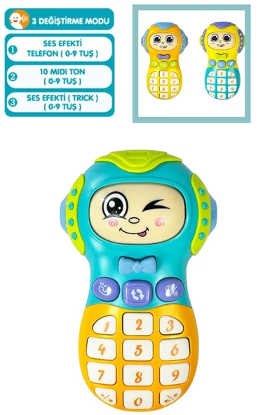 Piccolo Mondi Oyuncak Telefon Sesli Işıklı Pilli Eğitici Oyuncak ürün görseli 1