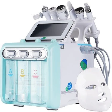 7+1 Büyük Çelik Motorlu Hydrafacial Led Maskeli ve Dr. MesoMaster Konsantre Formda Hydrafacial Solüsyonları ürün görseli 1