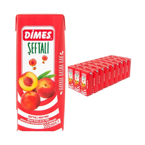 ***DIMES MEYVE SUYU 200ML SEFTALI*27LI ürün görseli 1