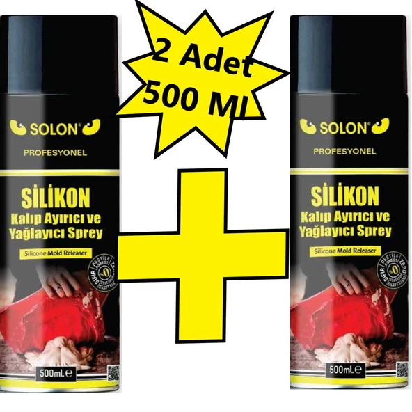 2 Adet Silikon Kalıp Ayrıcı ve Yağlayıcı Sprey 500 Ml ürün görseli 1