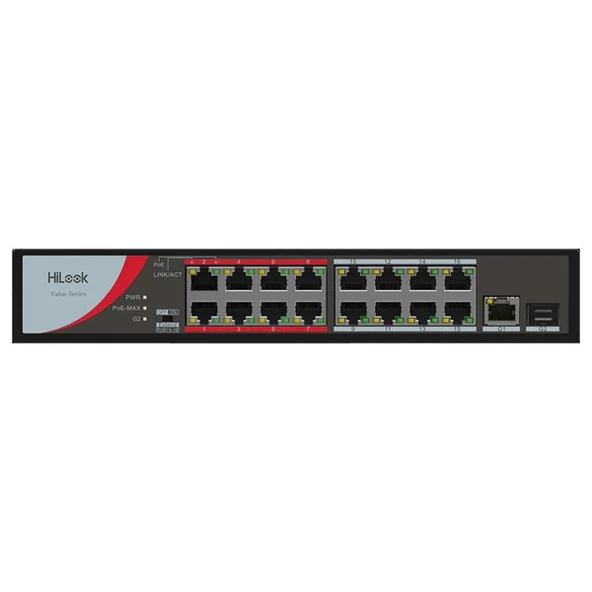 HILOOK 16port NS-0318P-130(B) 10/100 1-SFP 130W FULL POE SWITCH ürün görseli 1