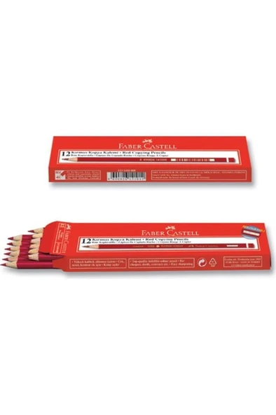 Faber-Castell Kopya Kalemi Kırmızı - 12 ADET ürün görseli 1