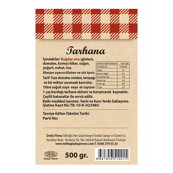 Geleneksel Tarhana 500 Gr - Resim 2