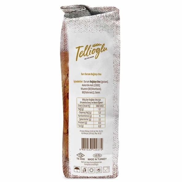 Tellioğlu Sarı Sert Buğday Unu 1 Kg - Resim 2