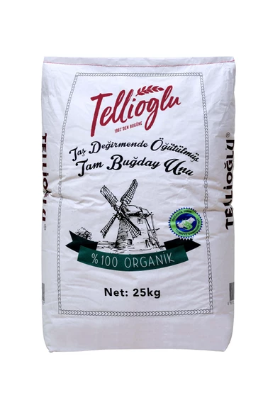Tellioğlu Organik Tam Buğday Unu 25 Kg ürün görseli 1