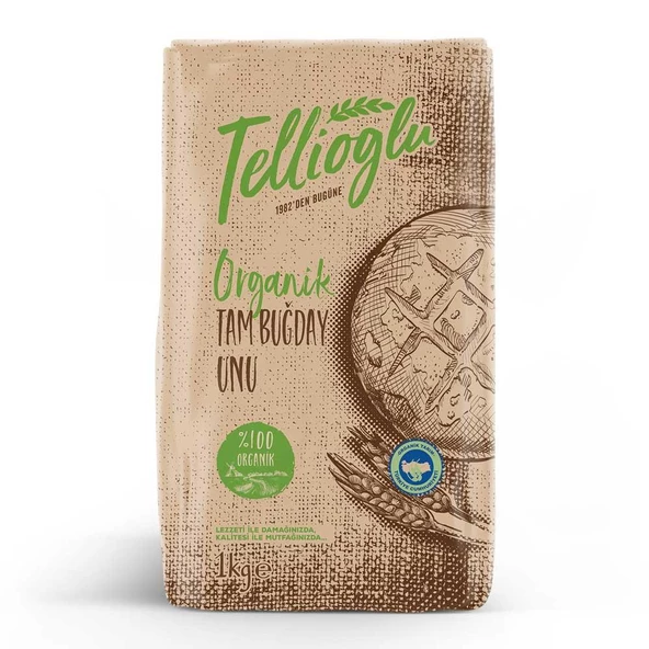 Tellioğlu Organik Tam Buğday Unu 1 Kg ürün görseli 1