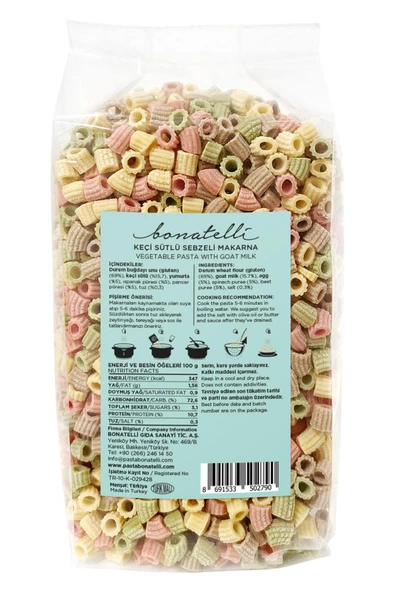 Keçi Sütlü Sebzeli Makarna 300 Gr - Resim 2